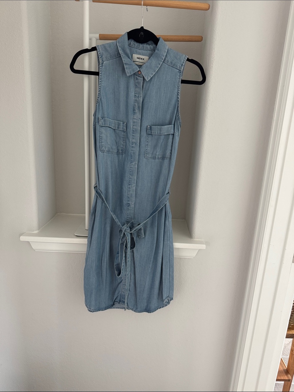 Mexx Light Blue Denim Button-Up Top